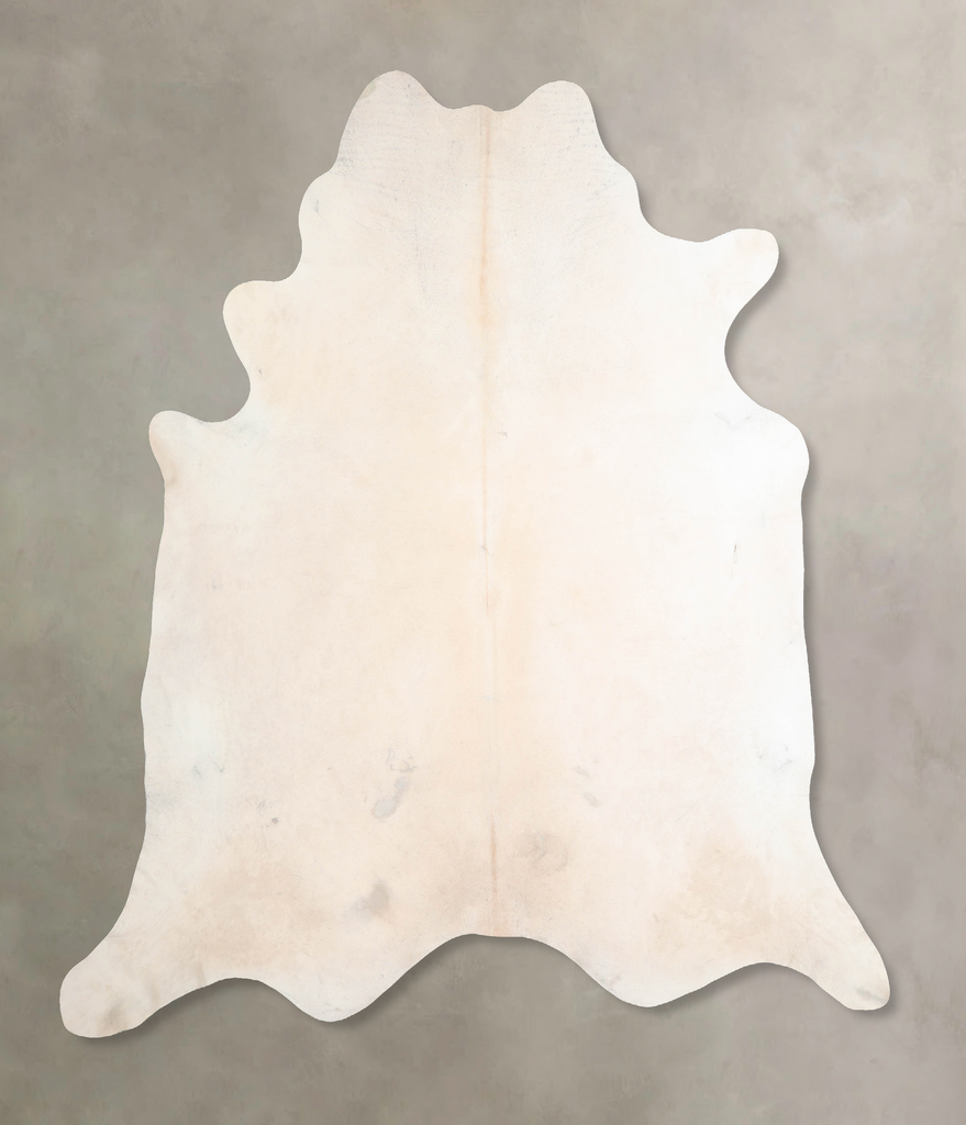 Ivory with Beige XX-Large Brazilian Cowhide Rug 7'6"H x 7'7"W #A32719 by Hudson Hides