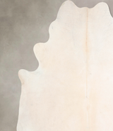 Ivory with Beige XX-Large Brazilian Cowhide Rug 7'6"H x 7'7"W #A32719 by Hudson Hides