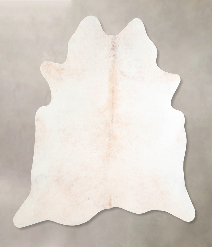 Ivory with Beige Large Brazilian Cowhide Rug 6'4"H x 6'2"W #A32724 by Hudson Hides