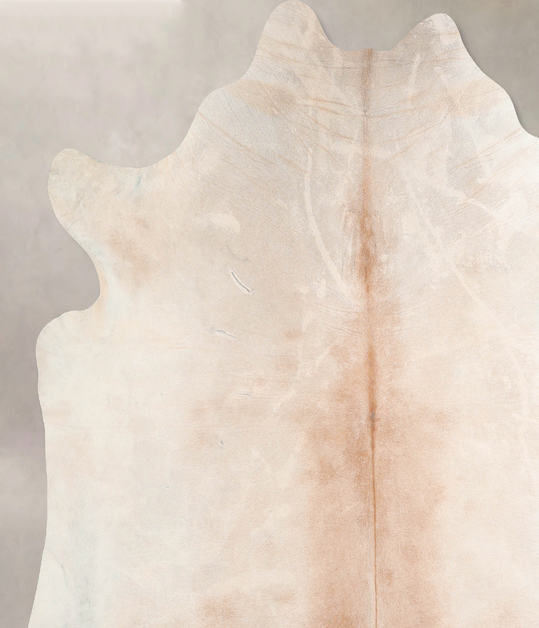 Ivory with Beige XX-Large Brazilian Cowhide Rug 7'7"H x 7'0"W #A32729 