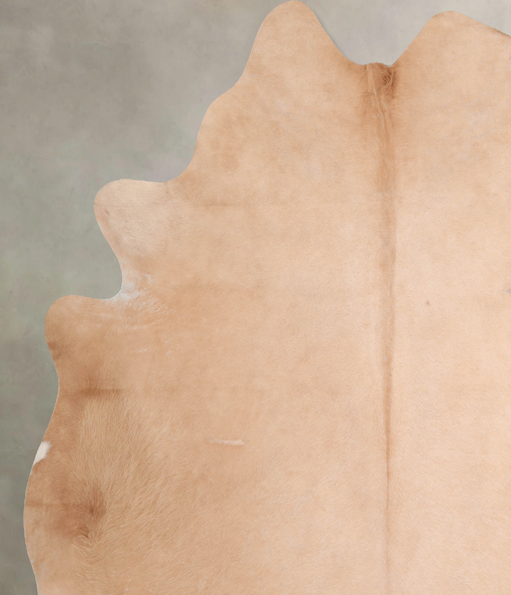 Beige XX-Large Brazilian Cowhide Rug 7'8"H x 7'0"W #A32730 by Hudson Hides