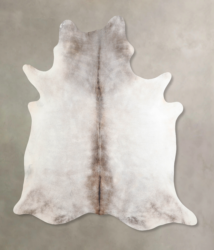 Grey with Beige X-Large Brazilian Cowhide Rug 7'3"H x 6'4"W #A32752 by Hudson Hides