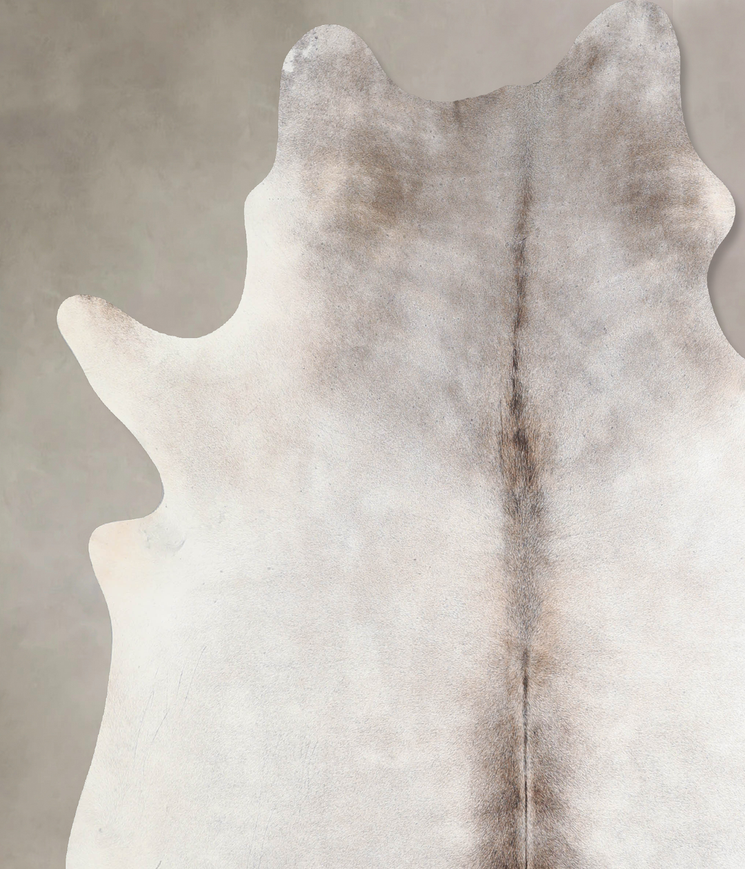 Grey with Beige X-Large Brazilian Cowhide Rug 7'3"H x 6'4"W #A32752 by