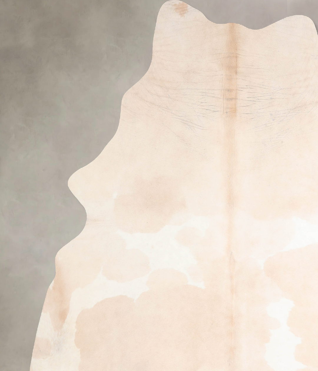 Beige and White XX-Large Brazilian Cowhide Rug 7'8"H x 6'9"W #A32763 b