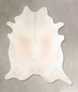 Ivory with Beige XX-Large Brazilian Cowhide Rug 8'0"H x 6'11"W #A32764 by Hudson Hides