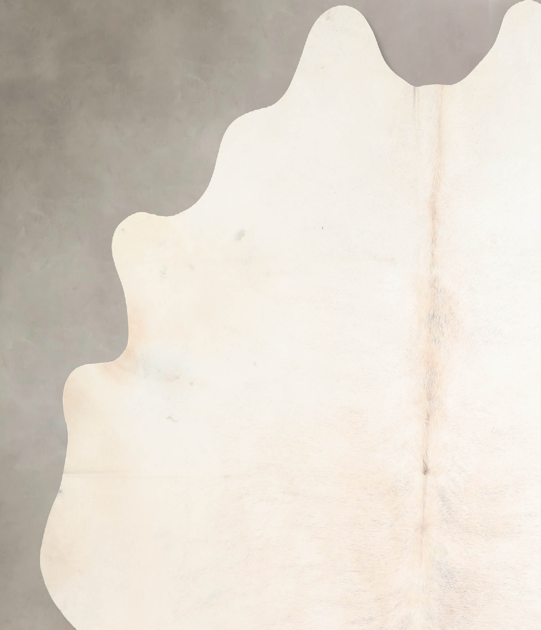 Ivory with Beige X-Large Brazilian Cowhide Rug 7'4"H x 6'8"W #A32774 b