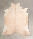 Beige X-Large Brazilian Cowhide Rug 7'2"H x 6'9"W #A32789 by Hudson Hides
