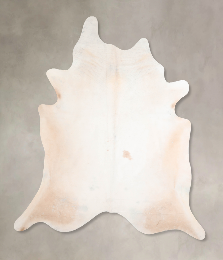 Ivory with Beige XX-Large Brazilian Cowhide Rug 8'0"H x 6'10"W #A32792 by Hudson Hides
