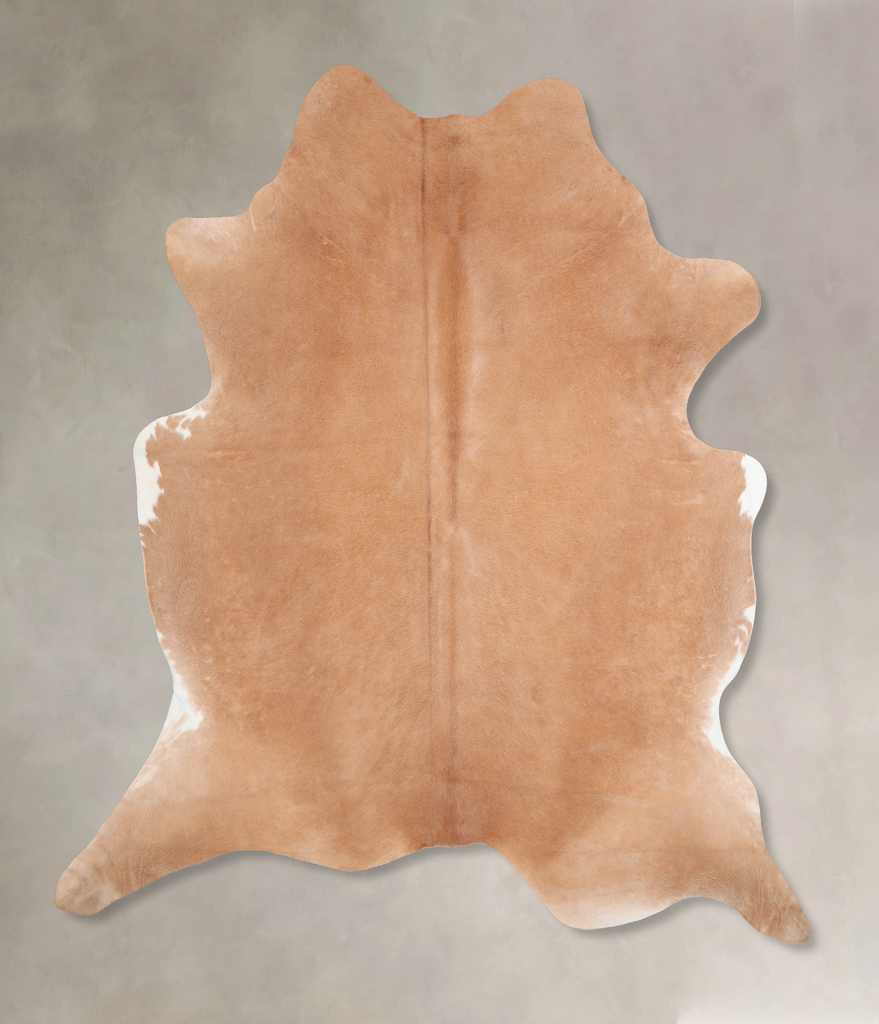 Beige XX-Large Brazilian Cowhide Rug 8'1"H x 7'8"W #A32806 by Hudson Hides