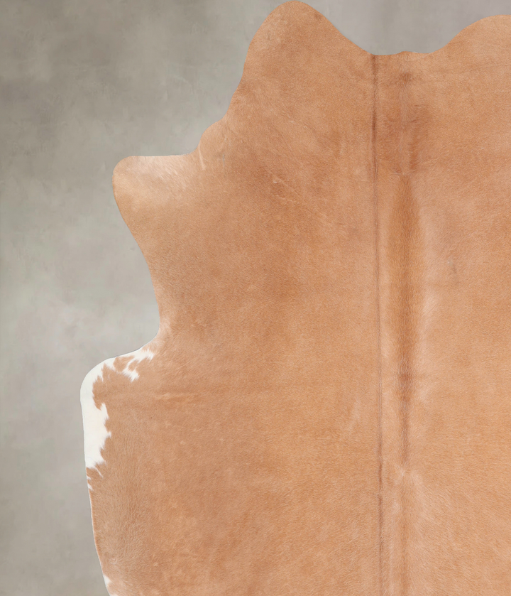 Beige XX-Large Brazilian Cowhide Rug 8'1"H x 7'8"W #A32806 by Hudson Hides