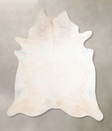 Ivory with Beige XX-Large Brazilian Cowhide Rug 7'7"H x 7'3"W #A32810 by Hudson Hides