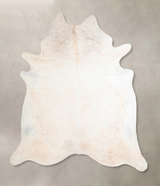 Ivory with Beige XX-Large Brazilian Cowhide Rug 7'7"H x 7'3"W #A32810 by Hudson Hides