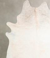 Ivory with Beige XX-Large Brazilian Cowhide Rug 7'7"H x 7'3"W #A32810 by Hudson Hides