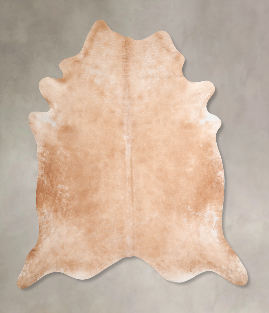 Beige XX-Large Brazilian Cowhide Rug 7'7"H x 7'4"W #A32820 by Hudson Hides