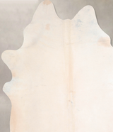 Ivory with Beige X-Large Brazilian Cowhide Rug 7'0"H x 6'4"W #A32865 by Hudson Hides
