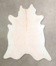 Ivory with Beige XX-Large Brazilian Cowhide Rug 7'2"H x 7'3"W #A32868 by Hudson Hides