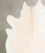 Ivory with Beige XX-Large Brazilian Cowhide Rug 7'2"H x 7'3"W #A32868 by Hudson Hides