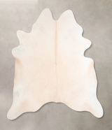 Ivory with Beige X-Large Brazilian Cowhide Rug 6'10"H x 6'2"W #A32873 by Hudson Hides