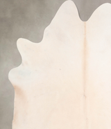 Ivory with Beige X-Large Brazilian Cowhide Rug 6'10"H x 6'2"W #A32873 by Hudson Hides