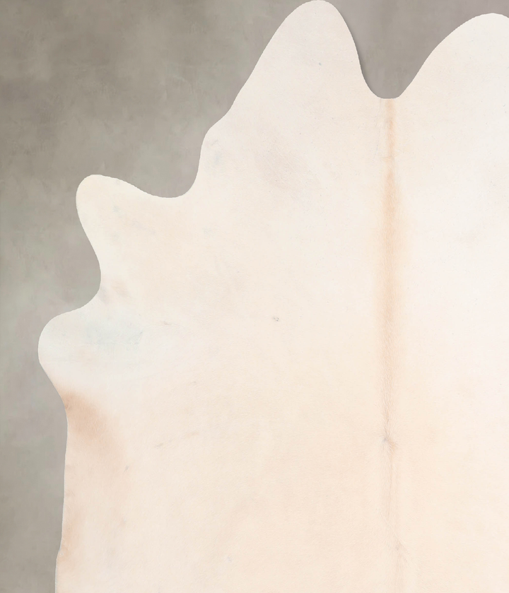 Ivory with Beige X-Large Brazilian Cowhide Rug 6'10"H x 6'2"W #A32873 by Hudson Hides