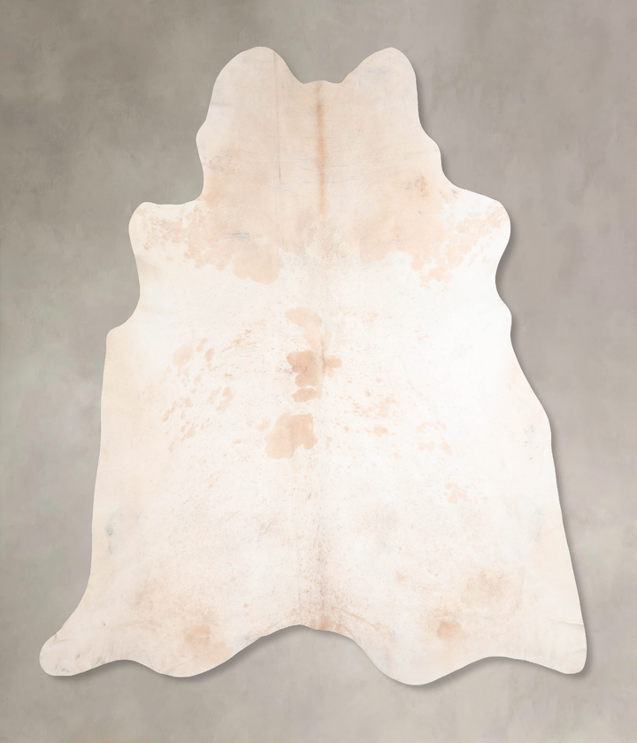 Beige and White XX-Large Brazilian Cowhide Rug 8'3"H x 7'7"W #A32878 by Hudson Hides