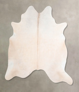 Ivory with Beige X-Large Brazilian Cowhide Rug 6'5"H x 6'3"W #A32886 by Hudson Hides