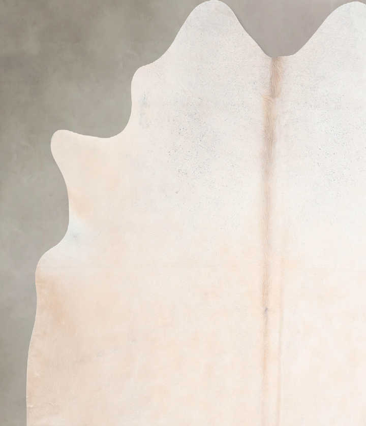 Ivory with Beige X-Large Brazilian Cowhide Rug 6'5"H x 6'3"W #A32886 by Hudson Hides