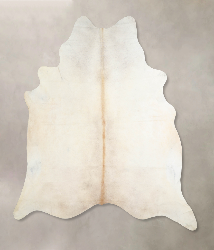 Ivory with Beige XX-Large Brazilian Cowhide Rug 8'7"H x 7'10"W #A32901 by Hudson Hides
