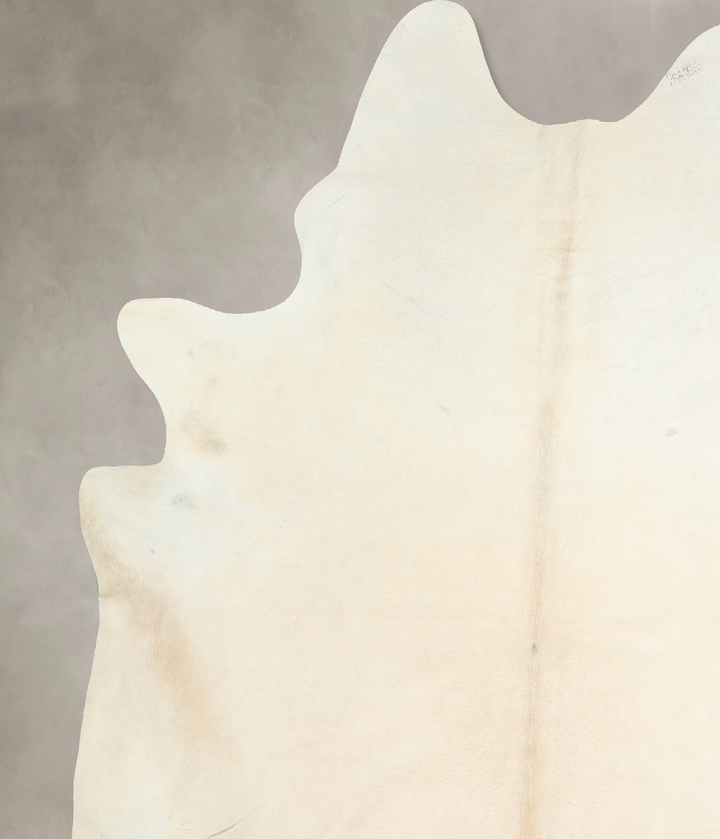 Ivory with Beige XX-Large Brazilian Cowhide Rug 7'10"H x 6'10"W #A32906 by Hudson Hides