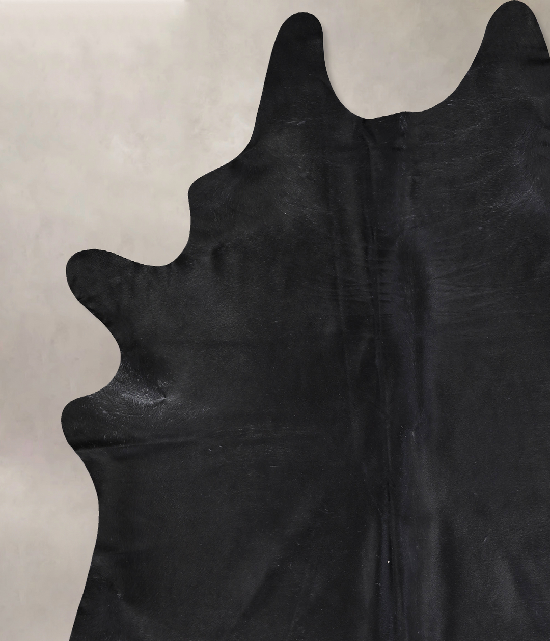 Solid Black XX-Large Brazilian Cowhide Rug 8'6"H x 7'5"W #A32919 by Hu