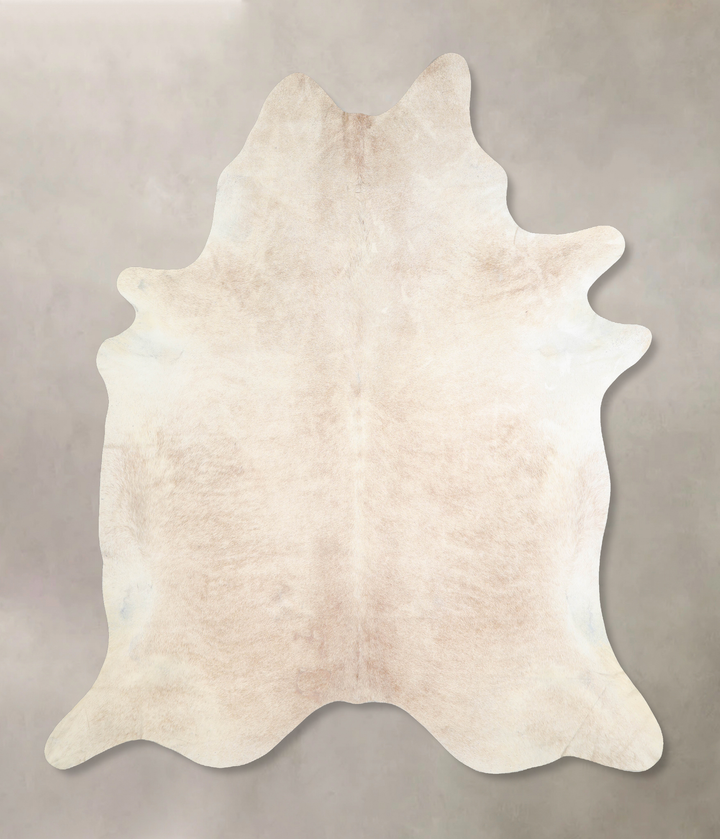 Ivory with Beige XX-Large Brazilian Cowhide Rug 8'0"H x 7'3"W #A32952 by Hudson Hides