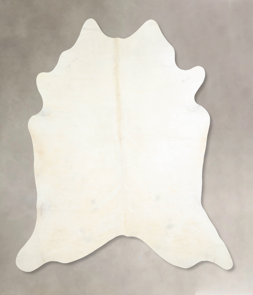 Ivory with Beige XX-Large Brazilian Cowhide Rug 7'9"H x 7'0"W #A32963 by Hudson Hides