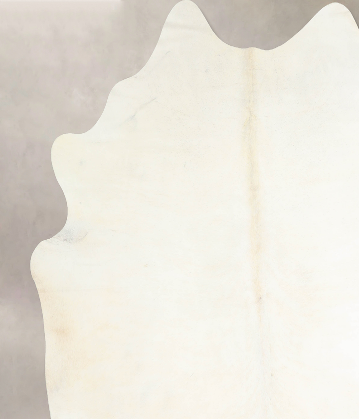 Ivory with Beige XX-Large Brazilian Cowhide Rug 7'9"H x 7'0"W #A32963 by Hudson Hides