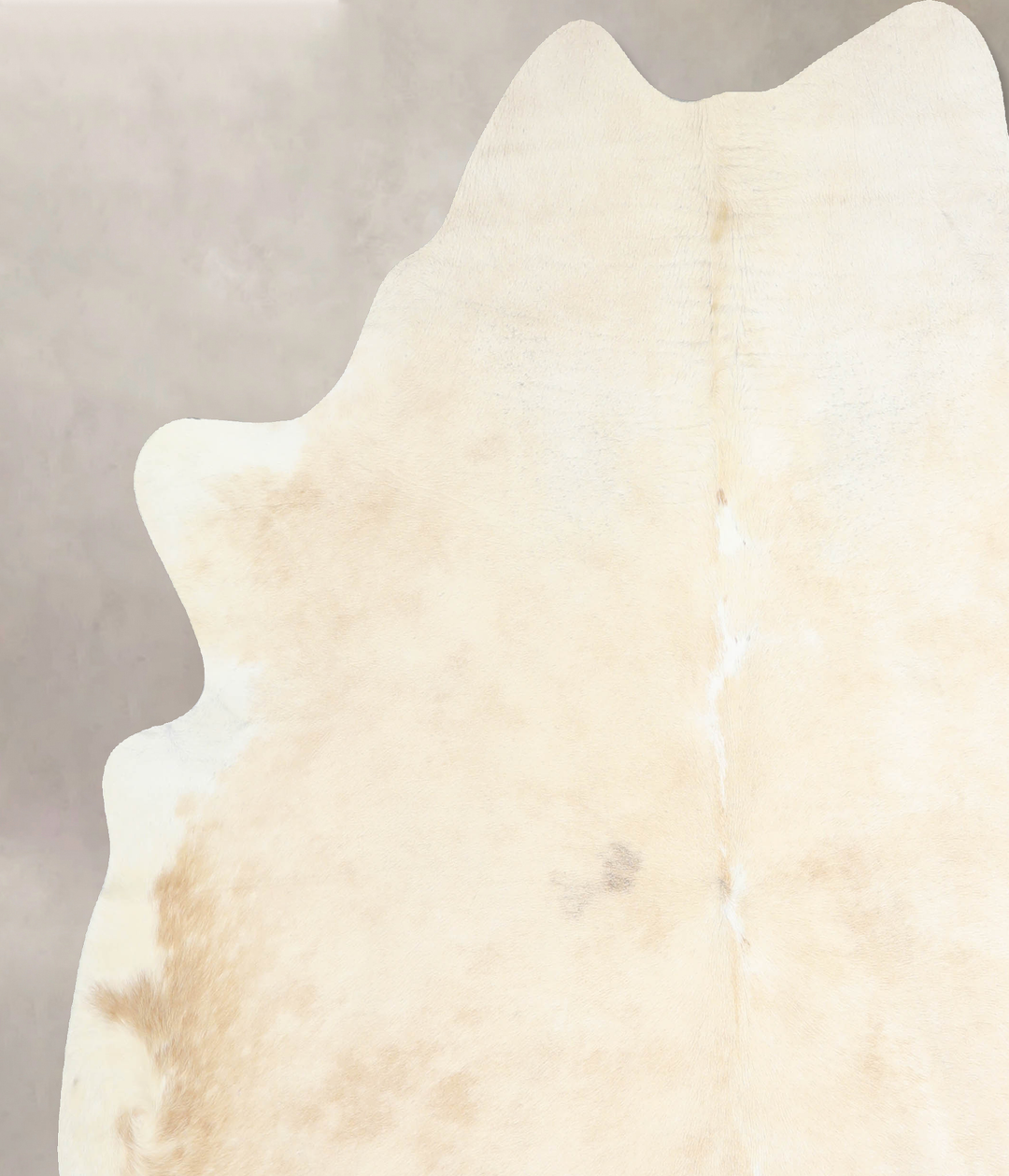 Beige and White X-Large Brazilian Cowhide Rug 7'2"H x 6'7"W #A32966 by