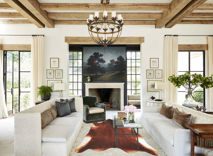 Solid Brown XX-Large Brazilian Cowhide Rug 7'6"H x 6'9"W #A32969 by Hudson Hides