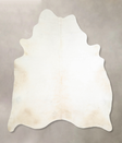 Ivory with Beige XX-Large Brazilian Cowhide Rug 8'5"H x 7'4"W #A32983 by Hudson Hides