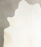 Ivory with Beige XX-Large Brazilian Cowhide Rug 8'5"H x 7'4"W #A32983 by Hudson Hides