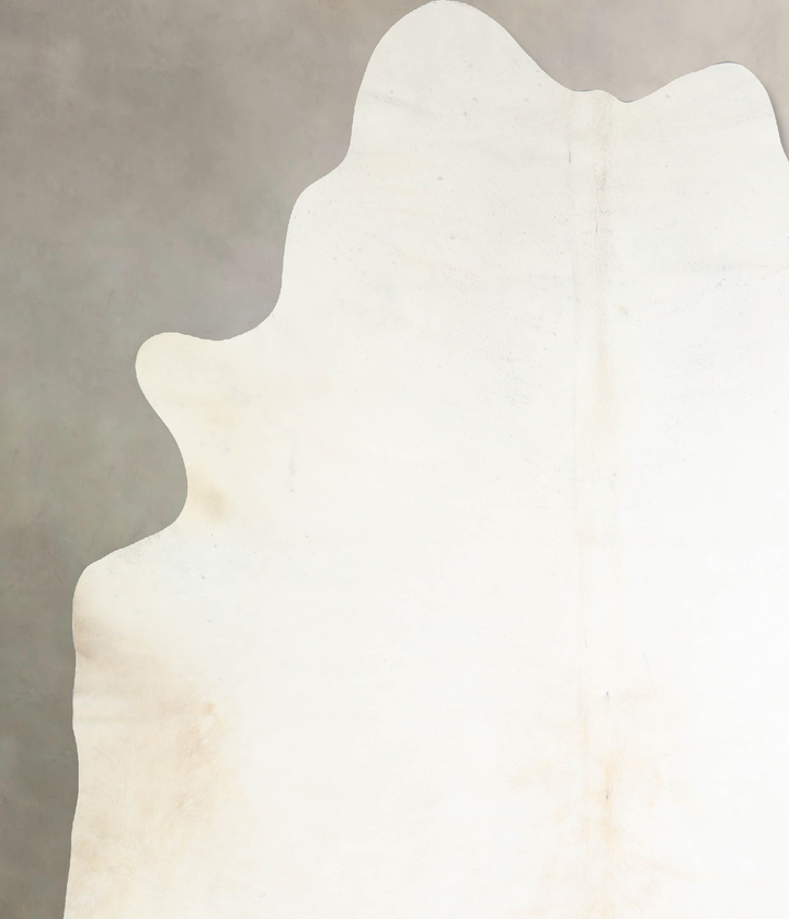 Ivory with Beige XX-Large Brazilian Cowhide Rug 8'5"H x 7'4"W #A32983 by Hudson Hides