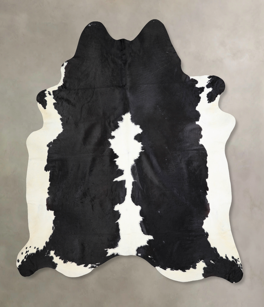 Black and White XX-Large Brazilian Cowhide Rug 8'7"H x 7'9"W #A32989 by Hudson Hides