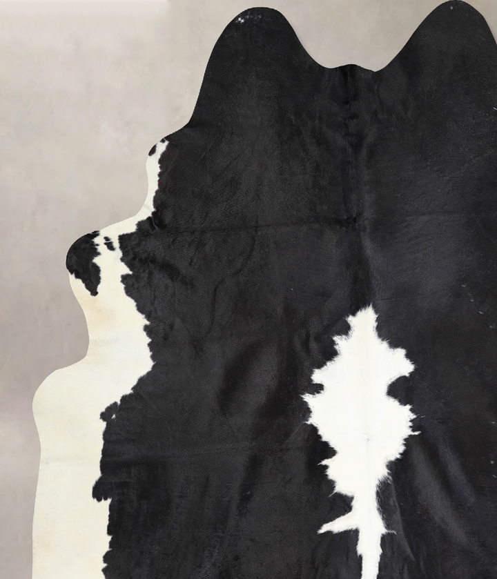 Black and White XX-Large Brazilian Cowhide Rug 8'7"H x 7'9"W #A32989 by Hudson Hides