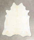 Ivory with Beige X-Large Brazilian Cowhide Rug 7'4"H x 6'7"W #A32992 by Hudson Hides