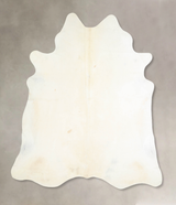 Ivory with Beige X-Large Brazilian Cowhide Rug 7'4"H x 6'7"W #A32992 by Hudson Hides