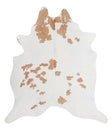 Beige and White XX-Large Brazilian Cowhide Rug 7'10"H x 6'9"W #A3300 by Hudson Hides
