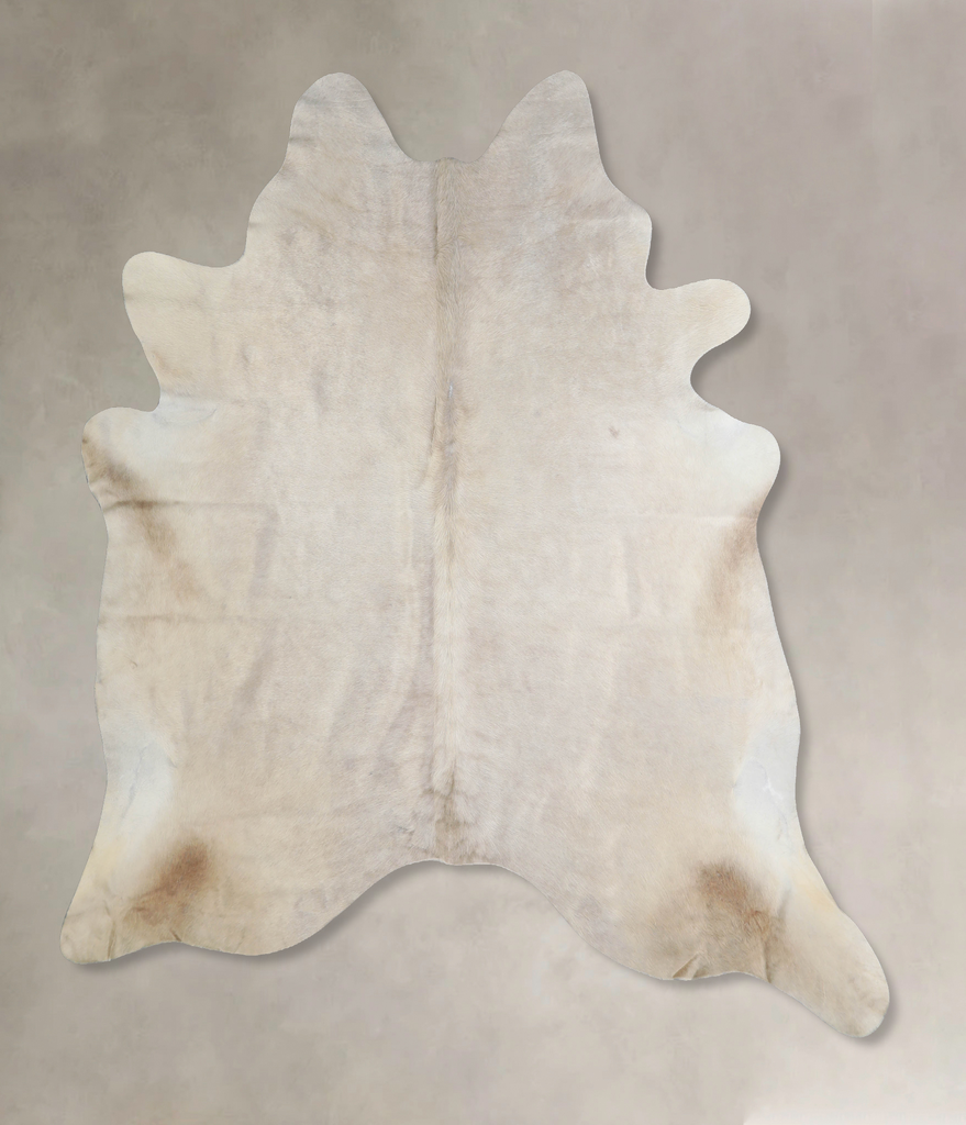Champagne X-Large Brazilian Cowhide Rug 7'0"H x 6'7"W #A33001 by Hudson Hides