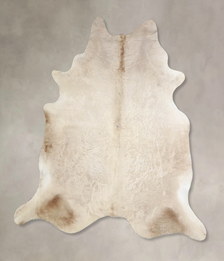 Champagne X-Large Brazilian Cowhide Rug 7'0"H x 6'9"W #A33019 by Hudson Hides
