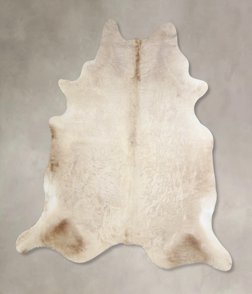 Champagne X-Large Brazilian Cowhide Rug 7'0"H x 6'9"W #A33019 by Hudson Hides
