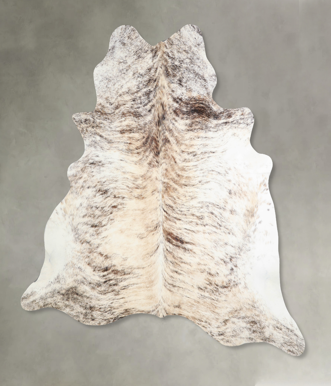Light Brindle X-Large Brazilian Cowhide Rug 7'1"H x 6'9"W #A33024 by H