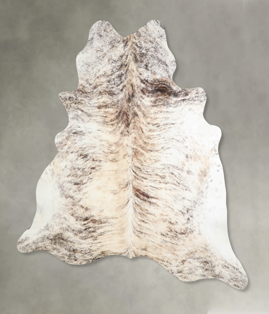 Light Brindle X-Large Brazilian Cowhide Rug 7'1"H x 6'9"W #A33024 by Hudson Hides