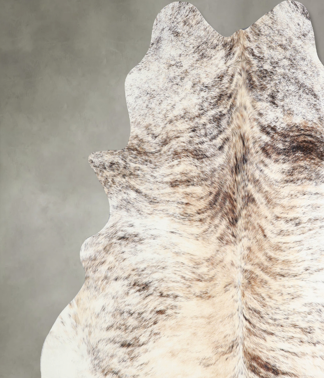 Light Brindle X-Large Brazilian Cowhide Rug 7'1"H x 6'9"W #A33024 by H