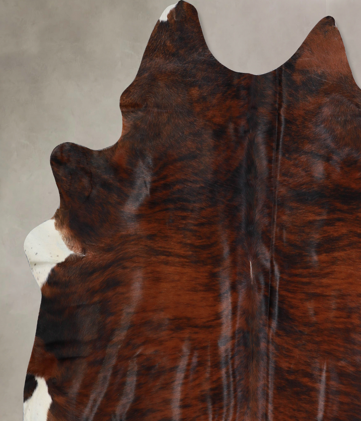 Dark Brindle XX-Large Brazilian Cowhide Rug 7'7"H x 6'9"W #A33027 by Hudson Hides